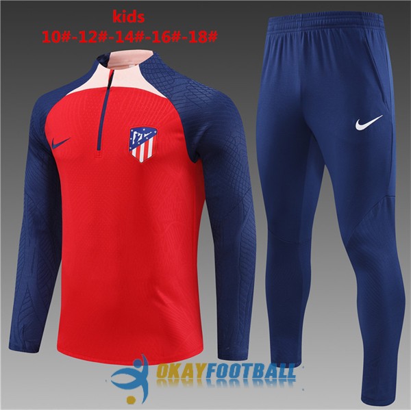 tracksuit zipper atletico madrid kid red blue pink (2) 2023-2024