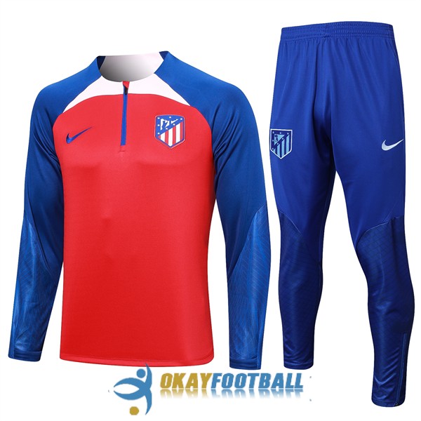 tracksuit zipper atletico madrid red white blue 2023-2024