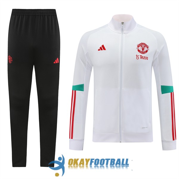 jacket manchester united white green red 2023-2024