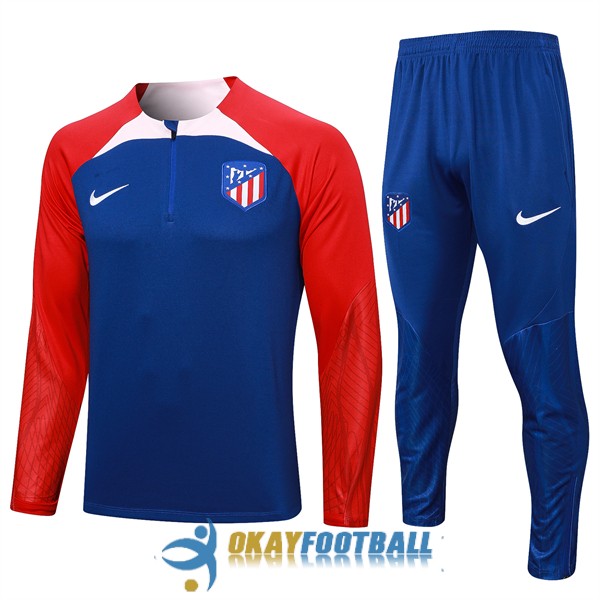 tracksuit zipper atletico madrid white blue red 2023-2024