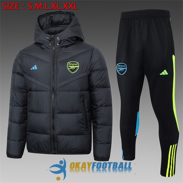 winter jacket arsenal black 2023-2024