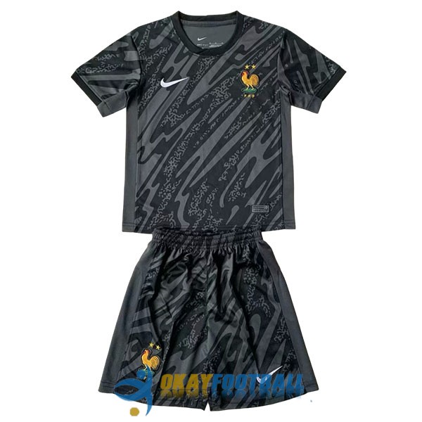 shirt black gray france kid goalkeeper 2024-2025