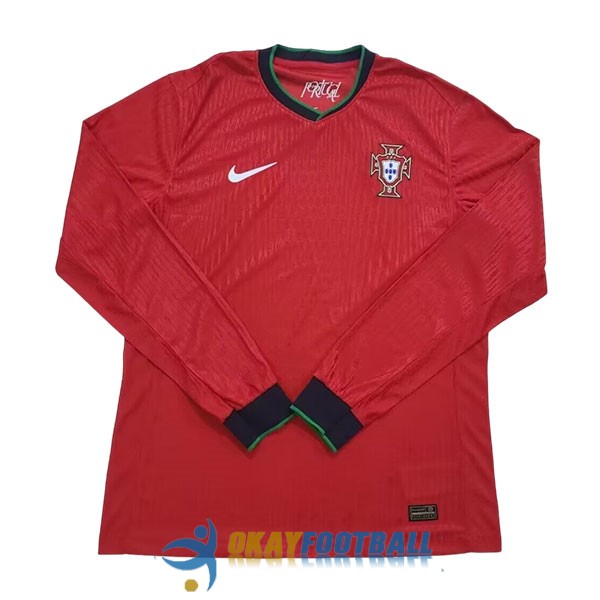 shirt home player version portugal long sleeve 2024-2025